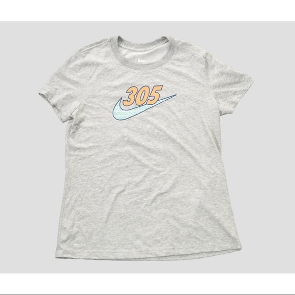 COPY - NEW Nike 305 Miami Gray Short Sleeve Tee T-Shirt - Picture 1 of 7